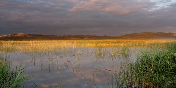 Laka Vrana during Sunset.