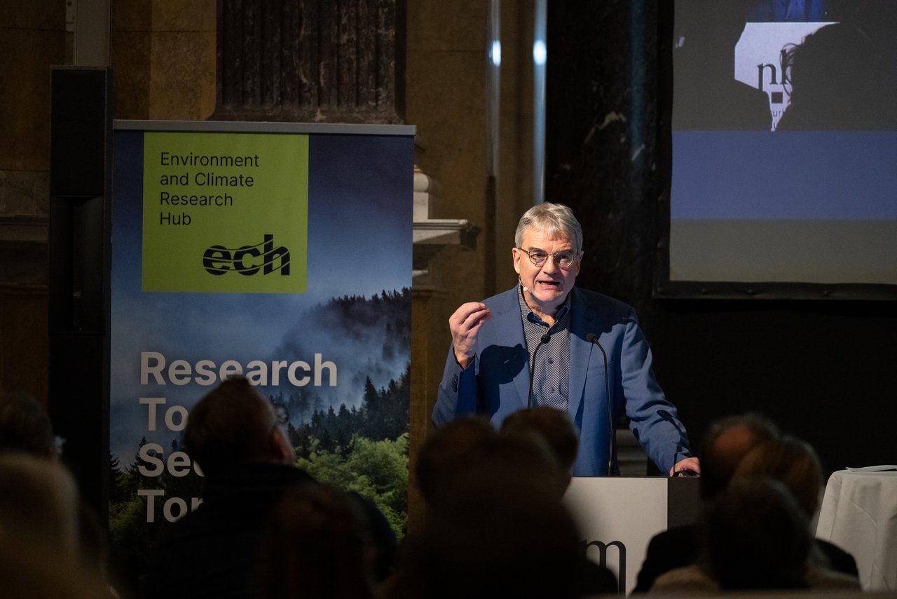 Political scientist Ulrich Brand during his keynote speech