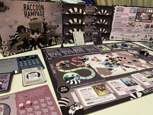 Photograph of the Raccoon Rampage game